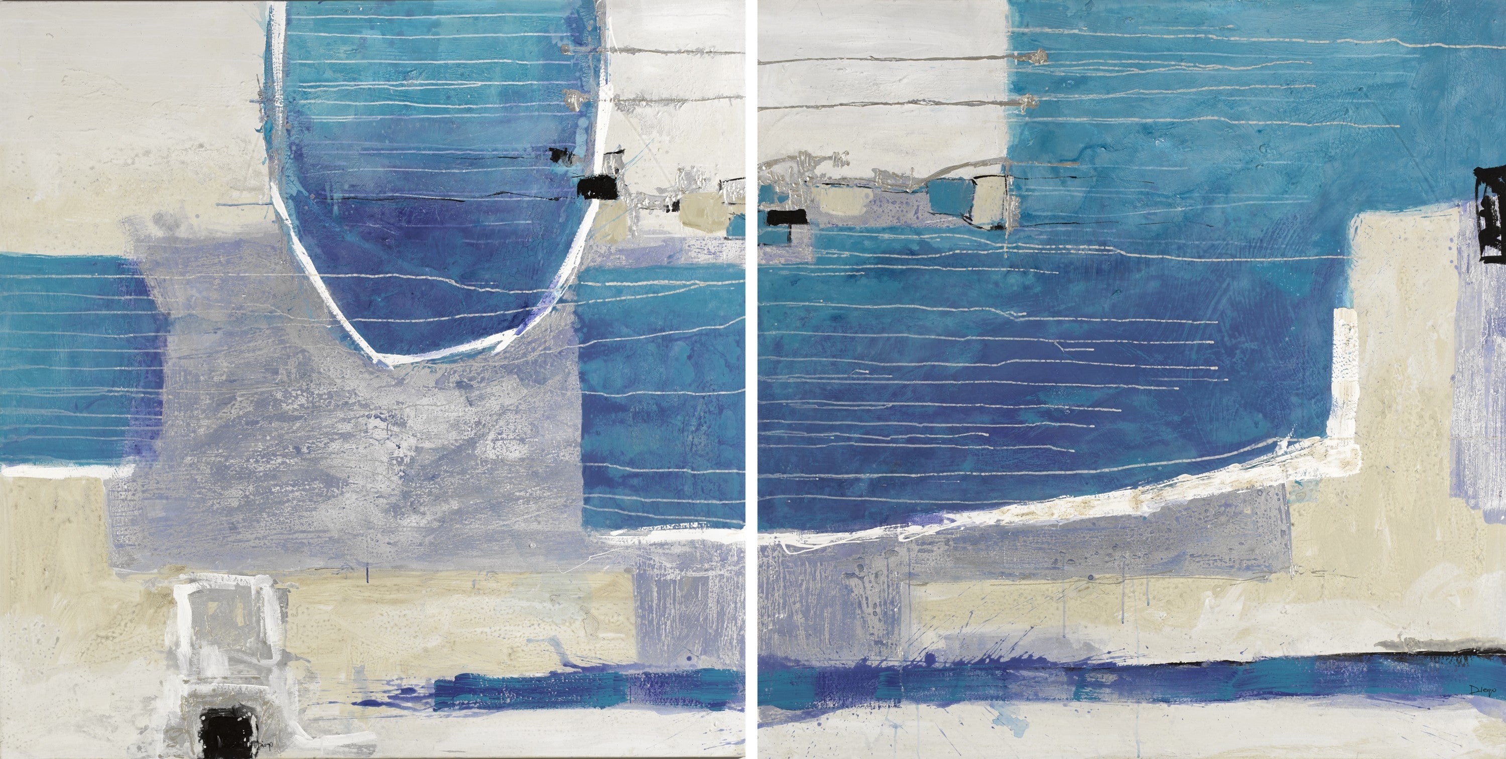 Antillas Diptych — Diego Serra, sztuka nowoczesna, widok 1