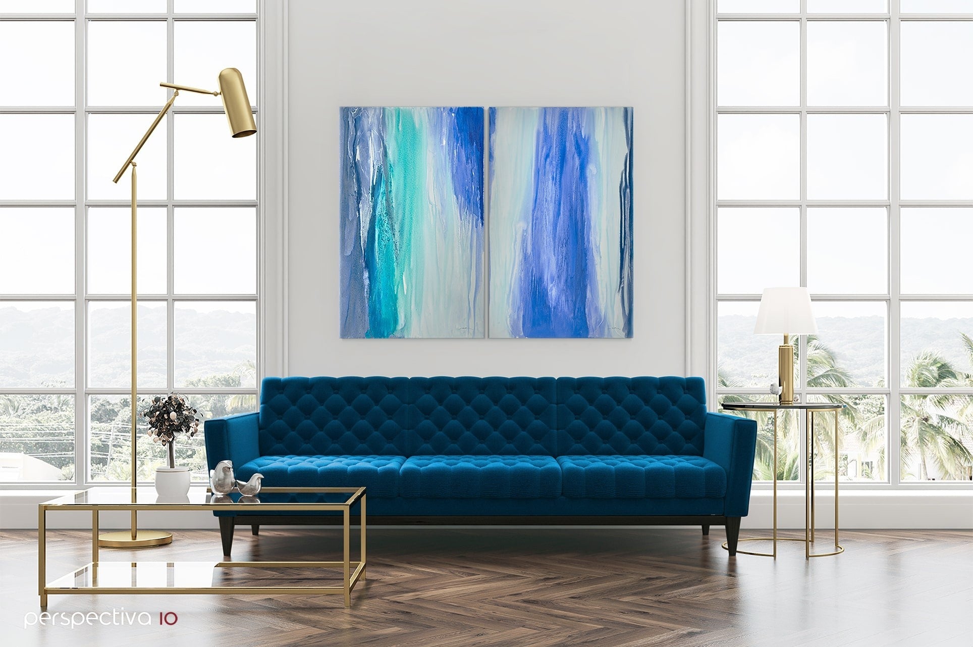 Cascada Blau 01 — David Siver, sztuka nowoczesna, widok 3