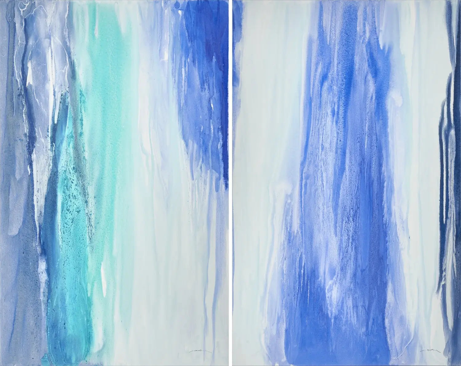 Cascada Blau Diptych — David Siver, sztuka nowoczesna, widok 1
