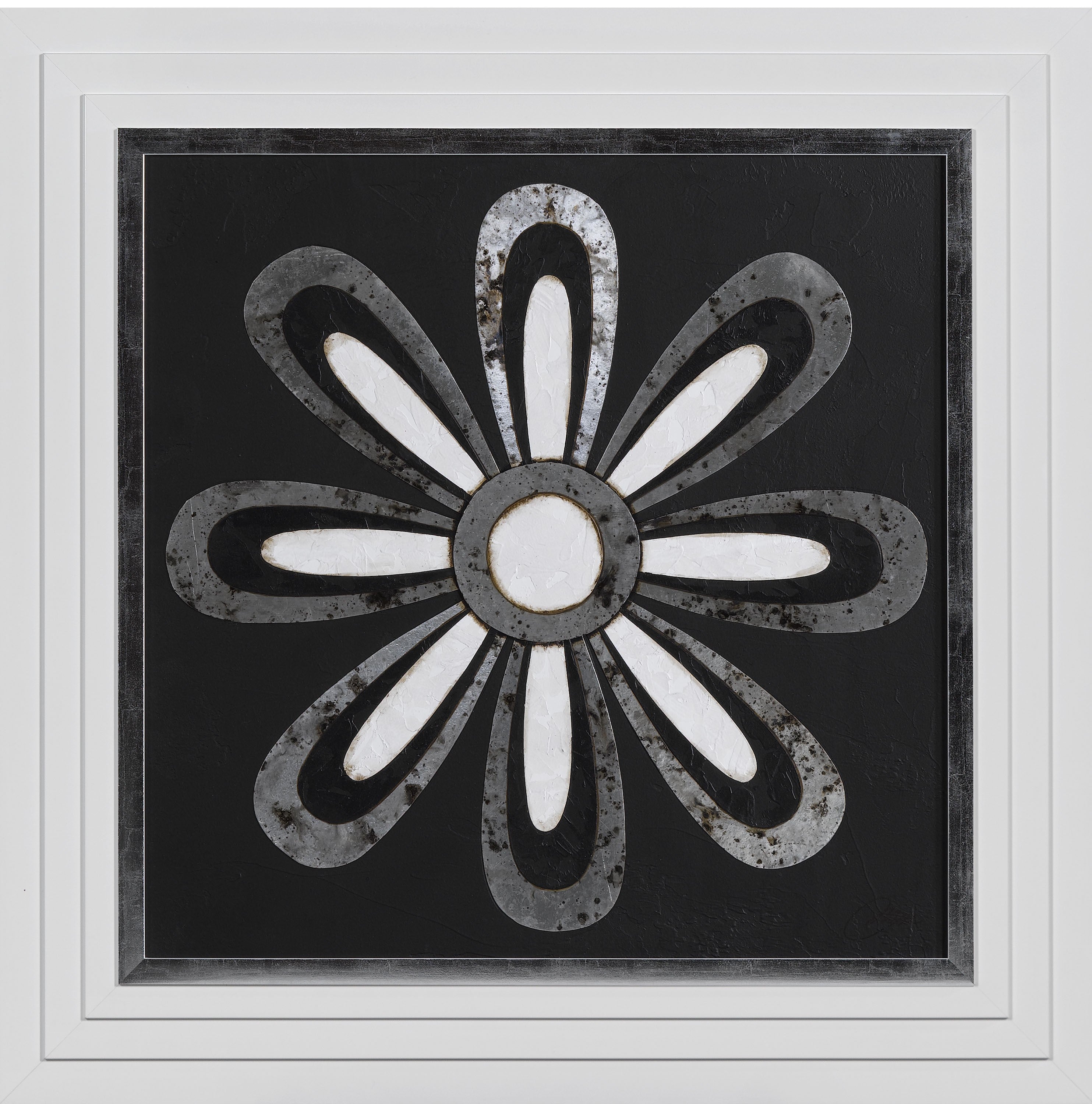 Flor Metal Revert Redondas Fondo Negro (Last unit) — Outlet, motyw kwiatowy, widok 1