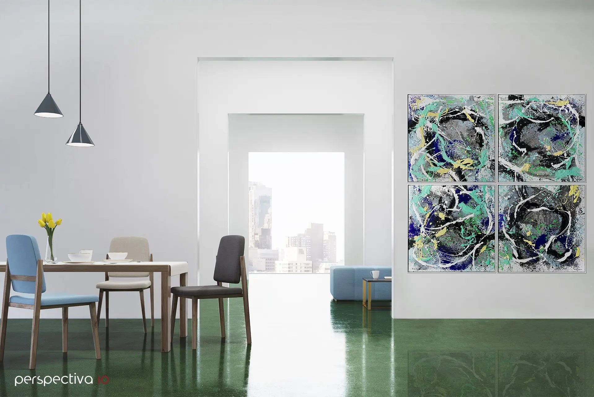 Materia Polyptych (4 Pieces) — Emilio Ferrer, sztuka nowoczesna, widok 6