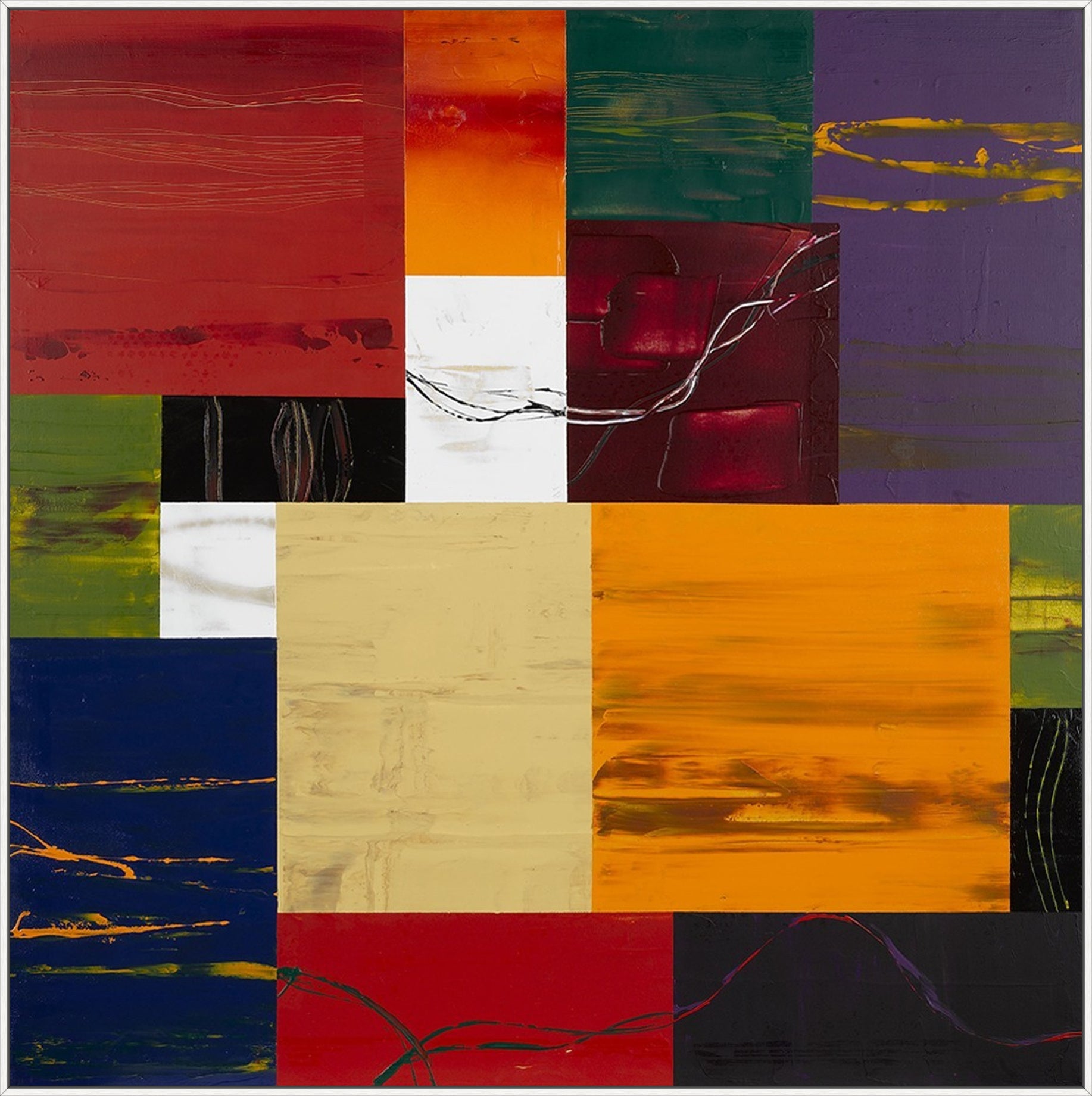 Wariant ramy | vicente-soriano-abstracto-colores | typ-oprawy-rama-l-standardowa-biala-czarna-szara-zlota-mokka-lub-betonowa | rama-biala-open-grain | prostokątne narożniki v11